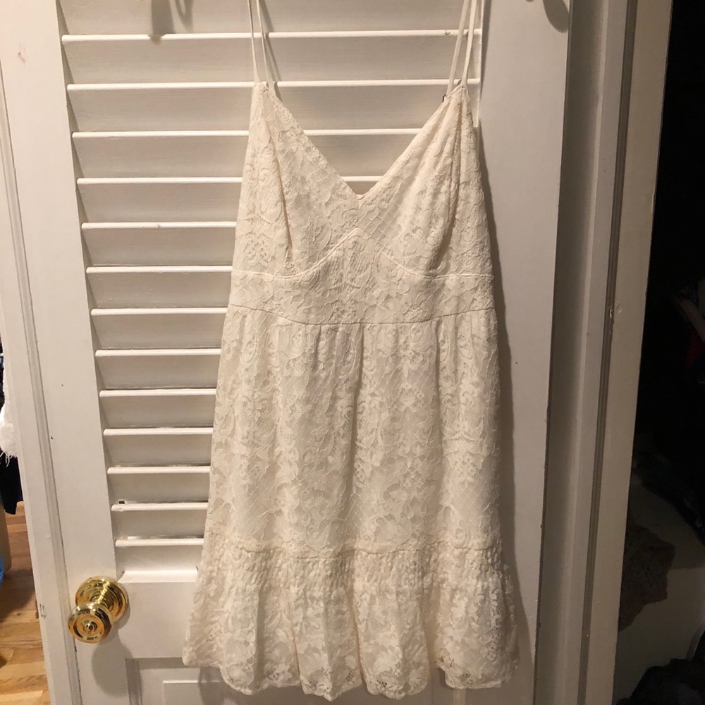 Lacey floral midi dress